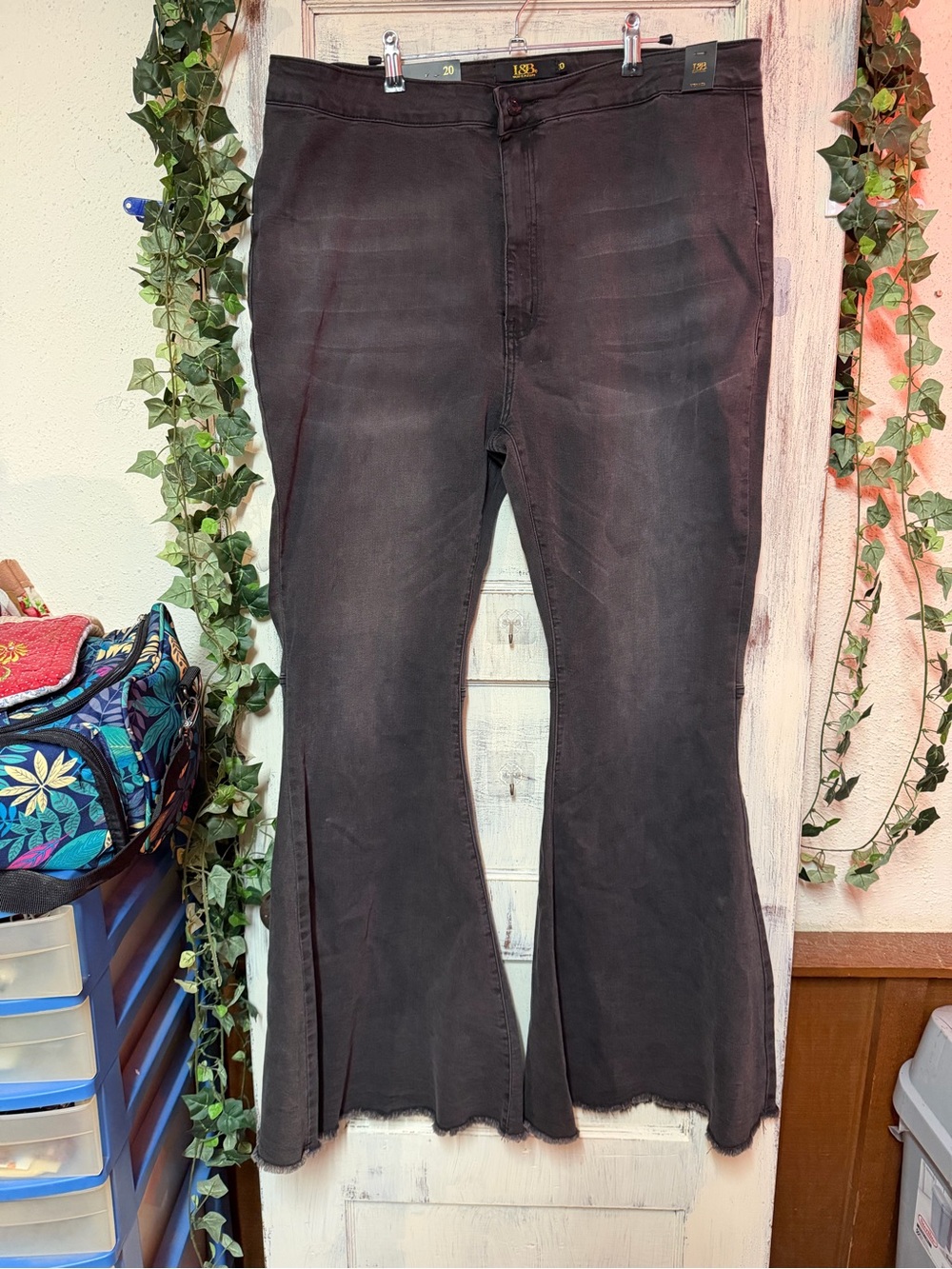 Lucky & Blessed Black Washed Flare Jeans
